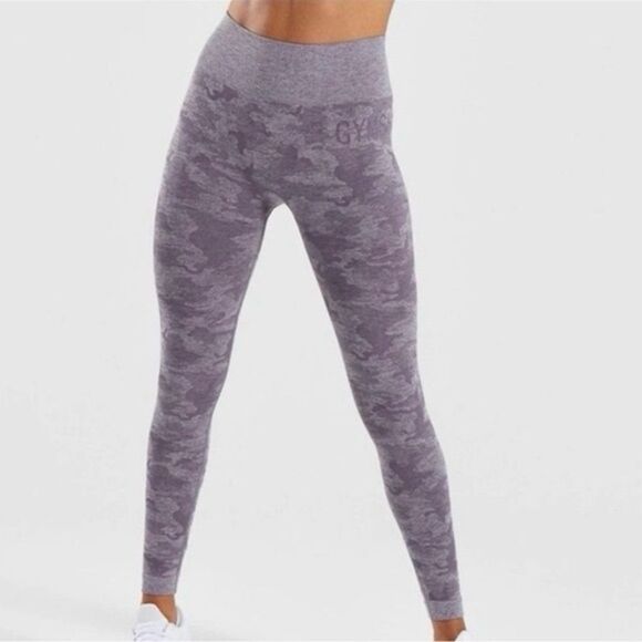 Gymshark Camouflage High-Waisted Leggings Sz M - Picture 1 of 8